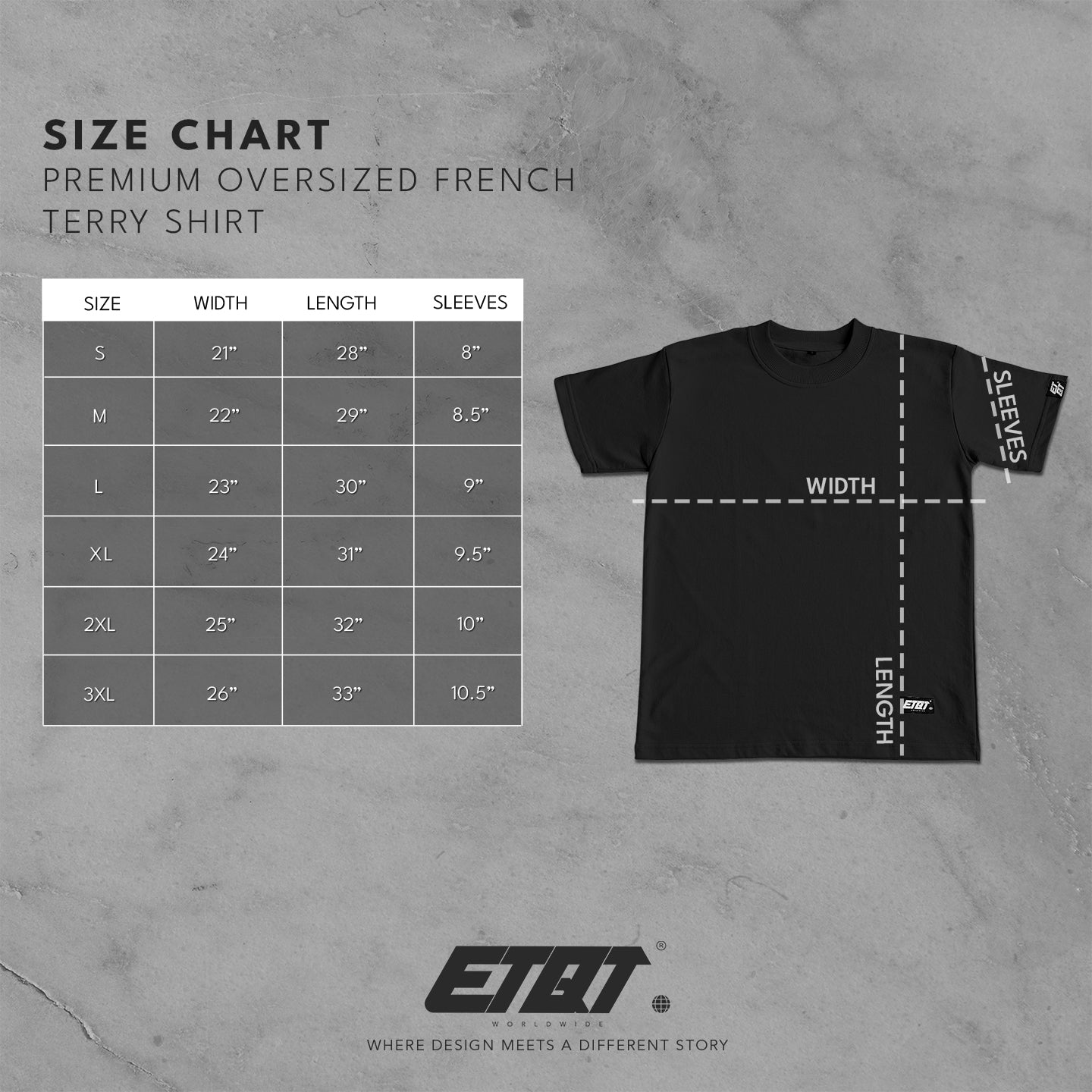 Premium Oversized French Terry Shirt - Plain