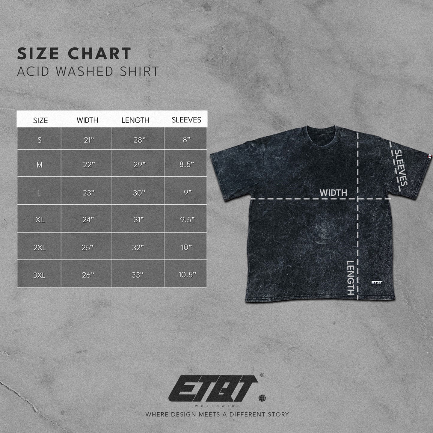 Acid Washed Shirt - Brand Shirt - ETQT v3