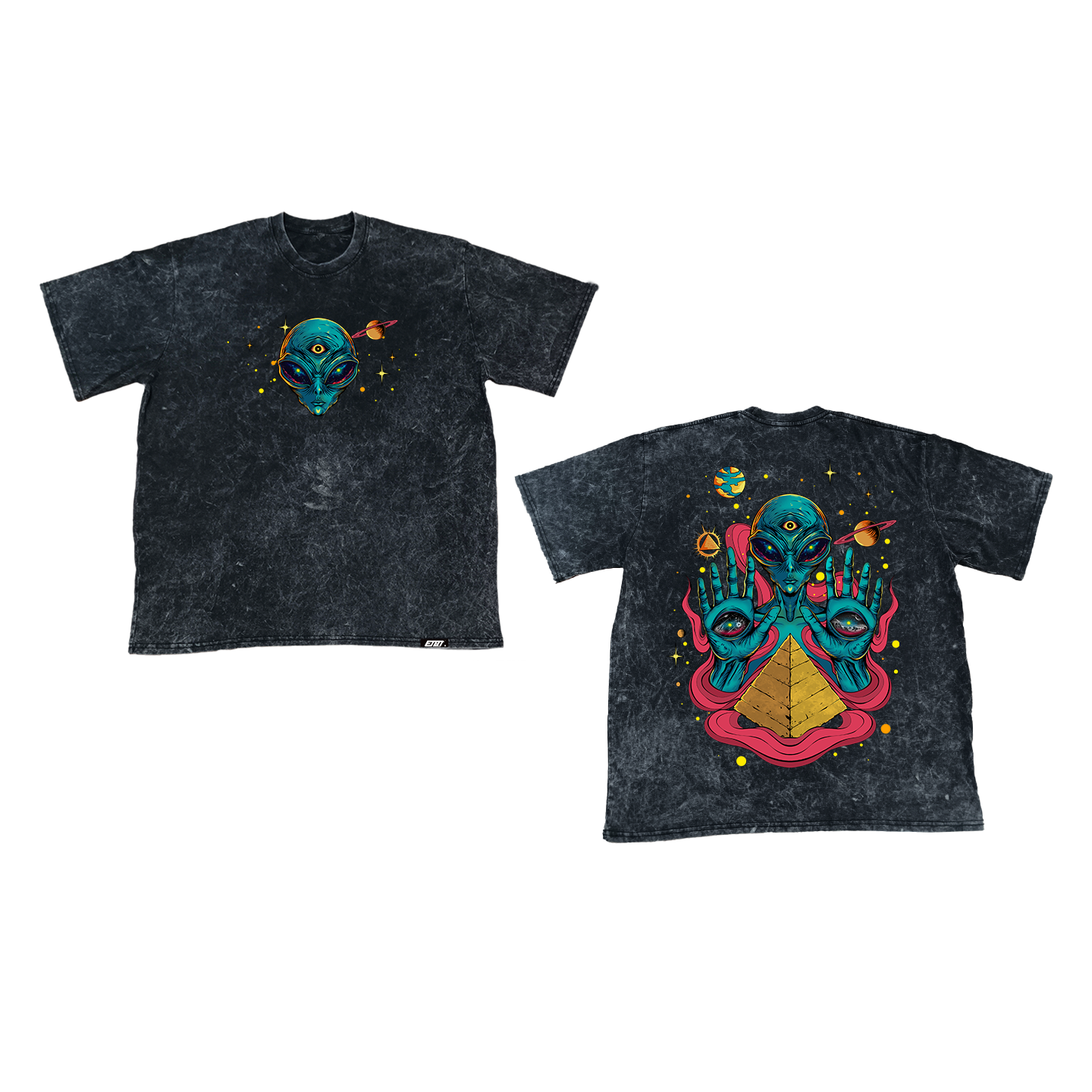 [New Released] Acid Washed Shirt - Oversized - Alien Shirt - The Awakened State