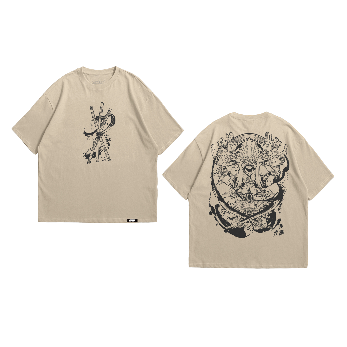 Anime Shirt - One Piece - Zoro Asura - Line Art