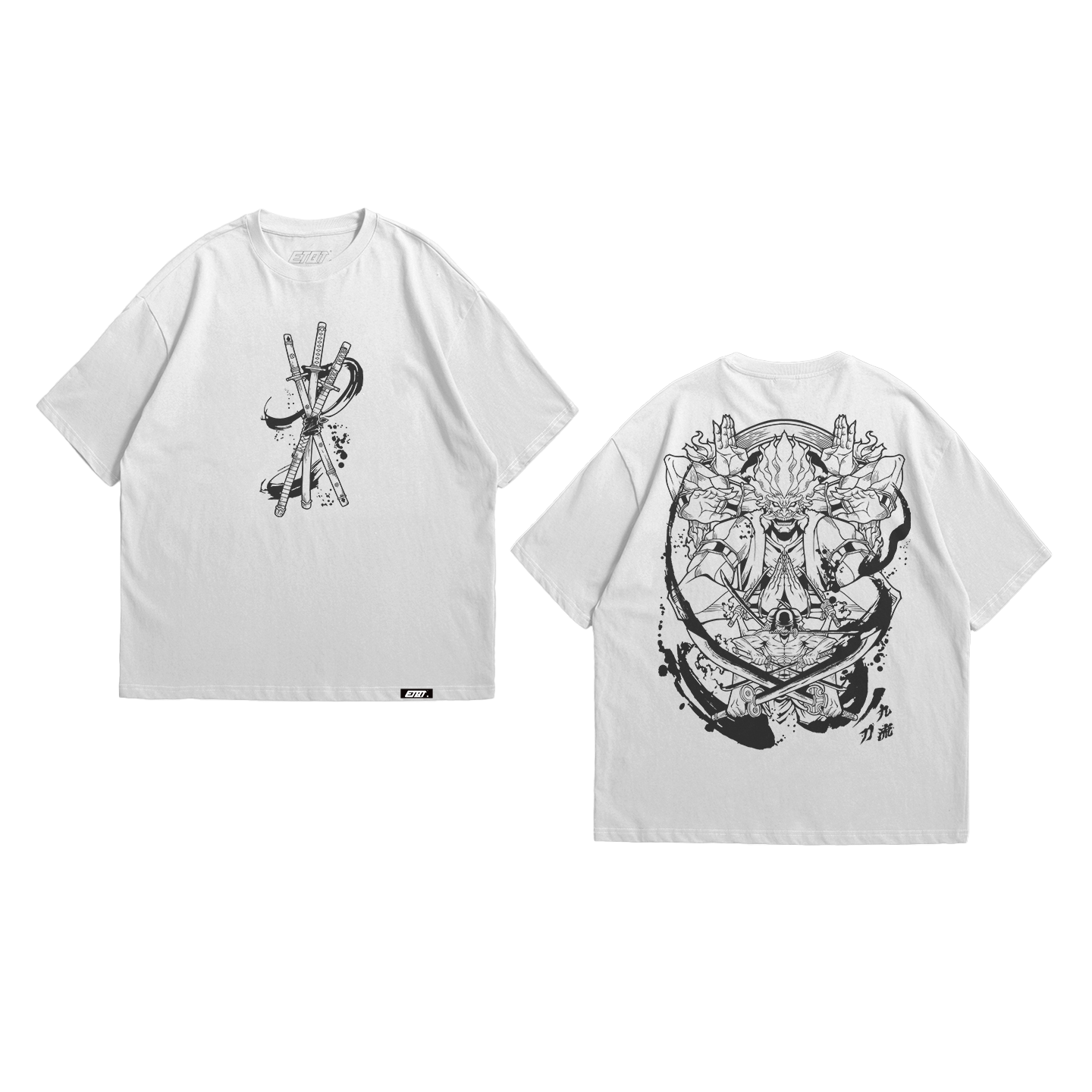 Anime Shirt - One Piece - Zoro Asura - Line Art