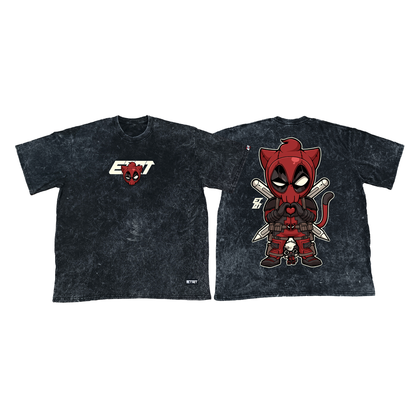 Acid Washed Shirt - Nekuro - Deadpool