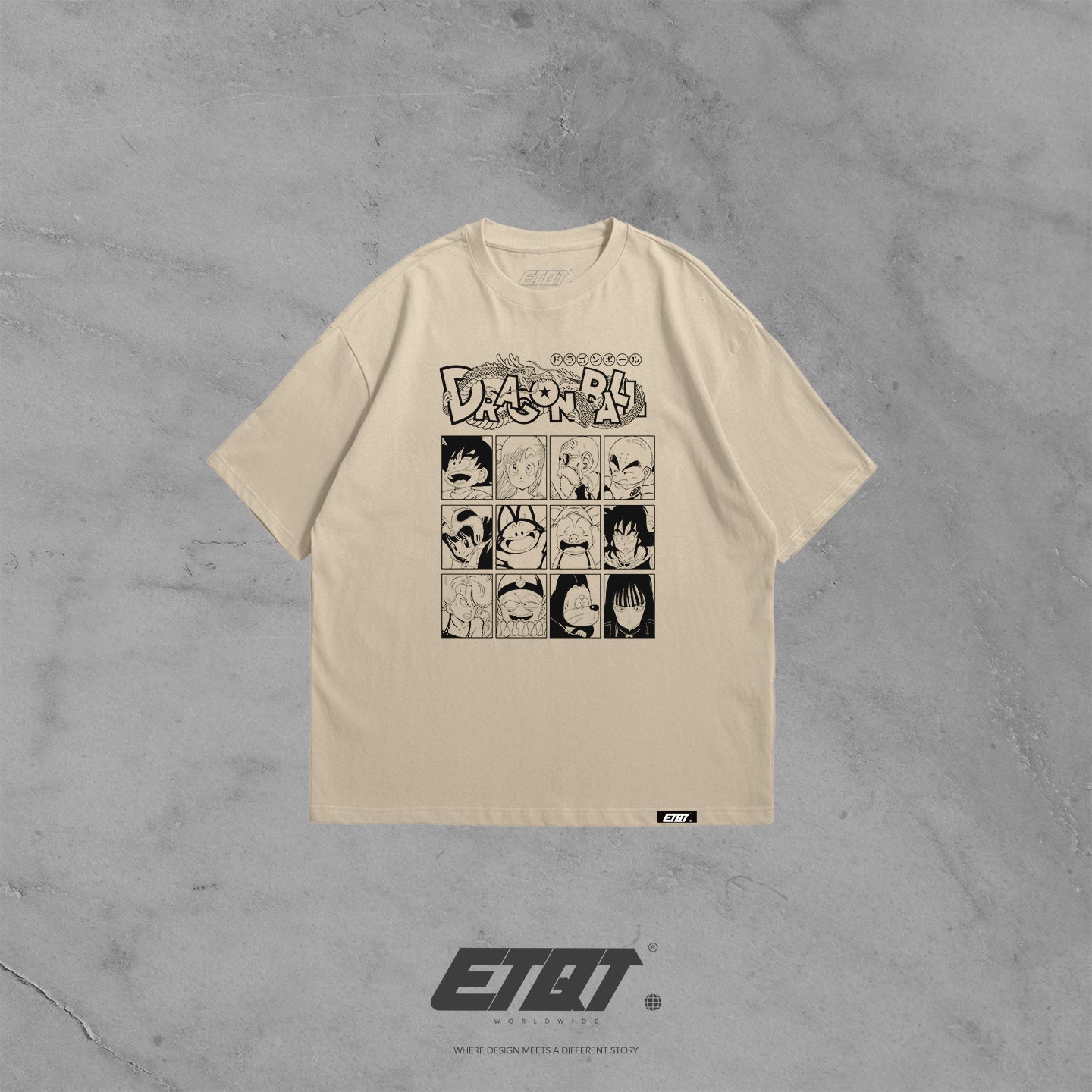 [New Released] Anime Shirt - Dragon Ball - Dragonball Retro Grid