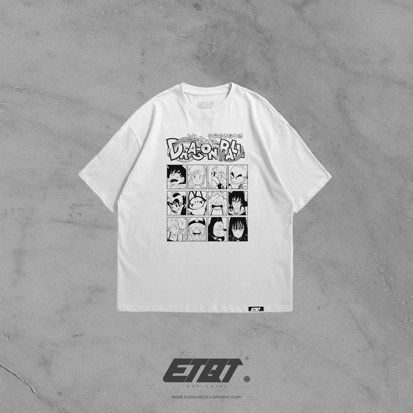 [New Released] Anime Shirt - Dragon Ball - Dragonball Retro Grid