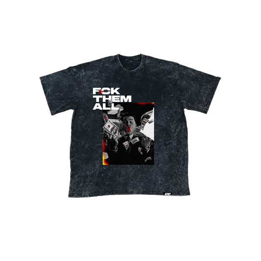 [New Released] Acid Washed Shirt - Oversized - Brand Shirt - FCK THEM ALL