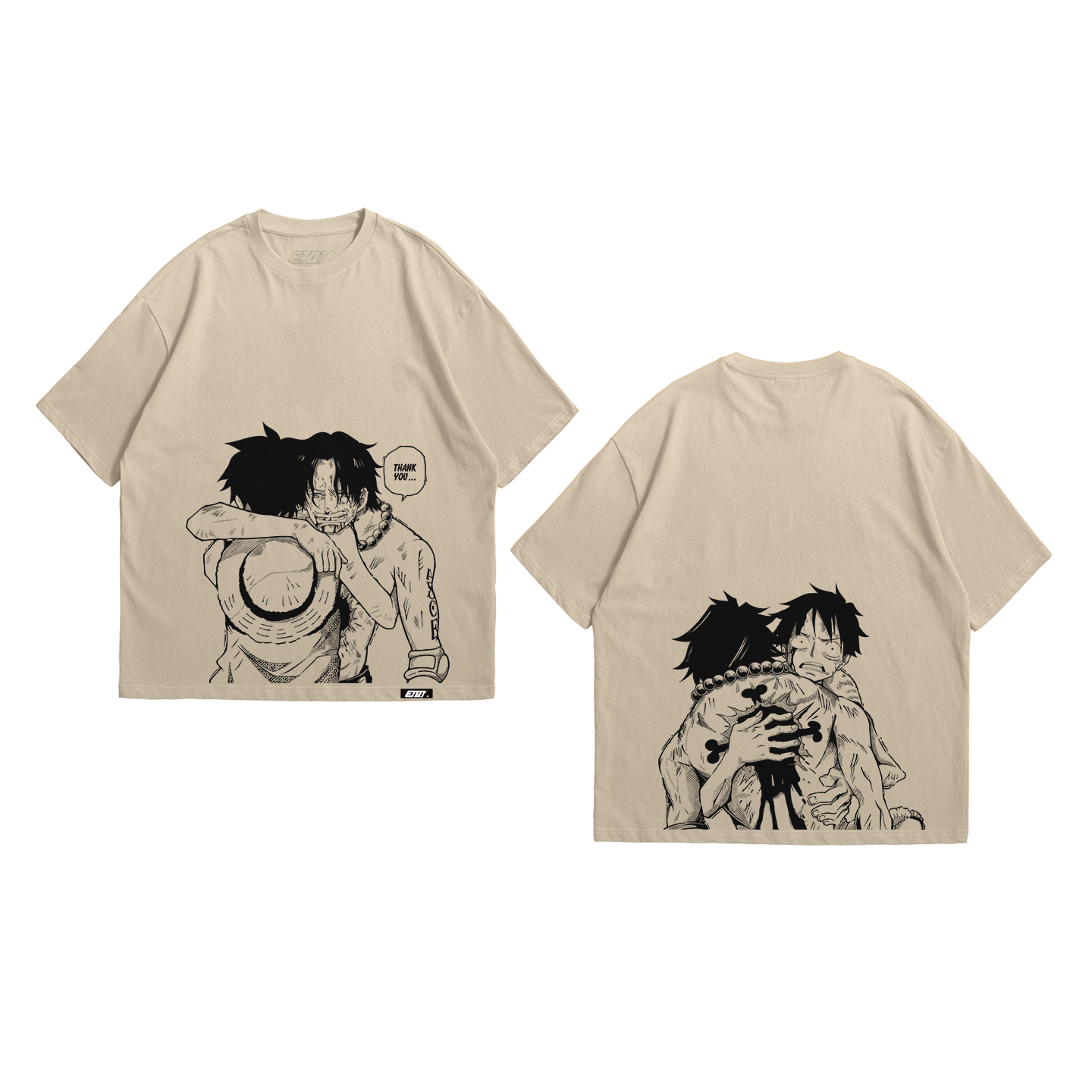 [New Released] Anime Shirt - One Piece - Manga Style - Luffy and Ace