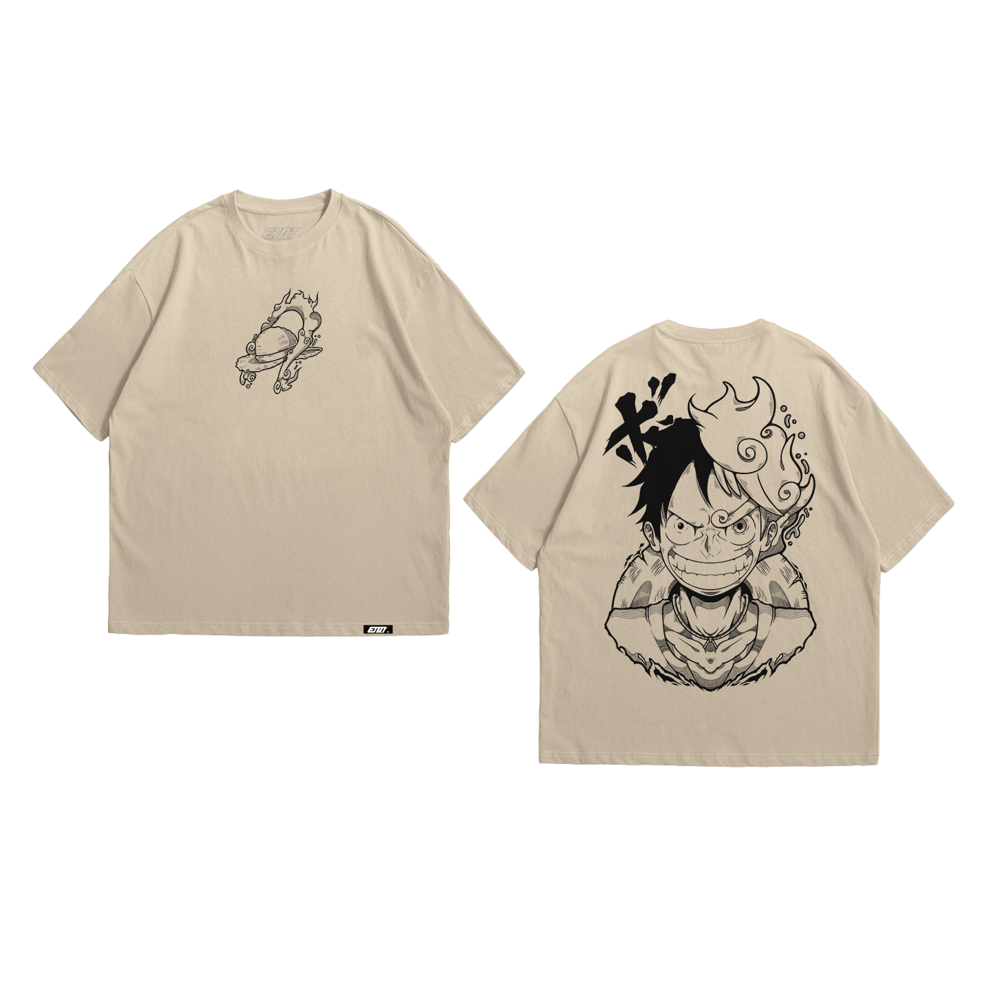 Anime Shirt - One Piece - Luffy Gear 5th - Line Art