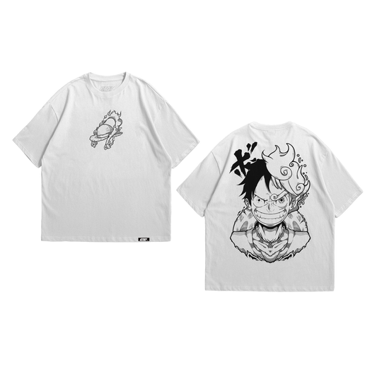 Anime Shirt - One Piece - Luffy Gear 5th - Line Art