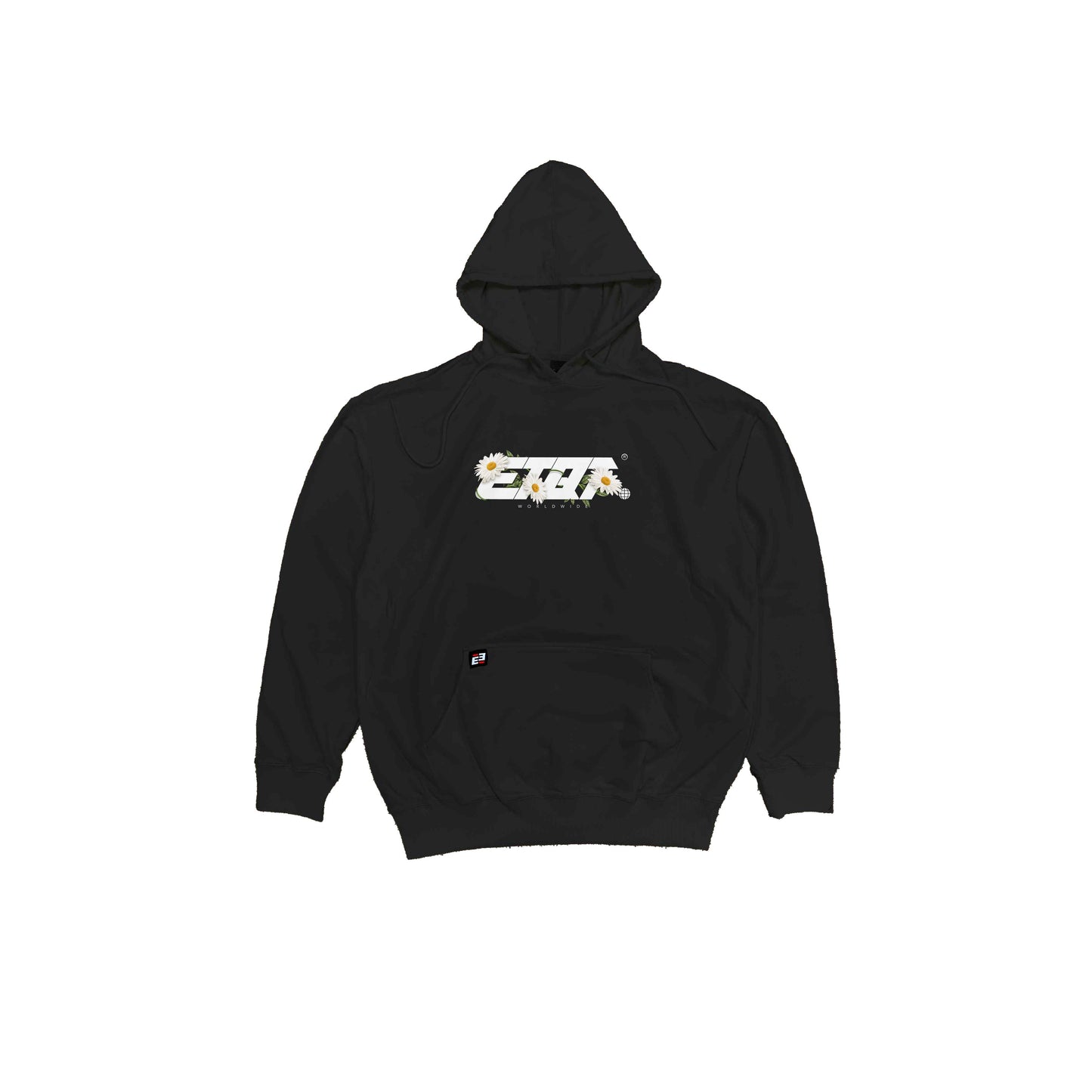 Hoodie - ETQT Brand Hoodie - White Flower