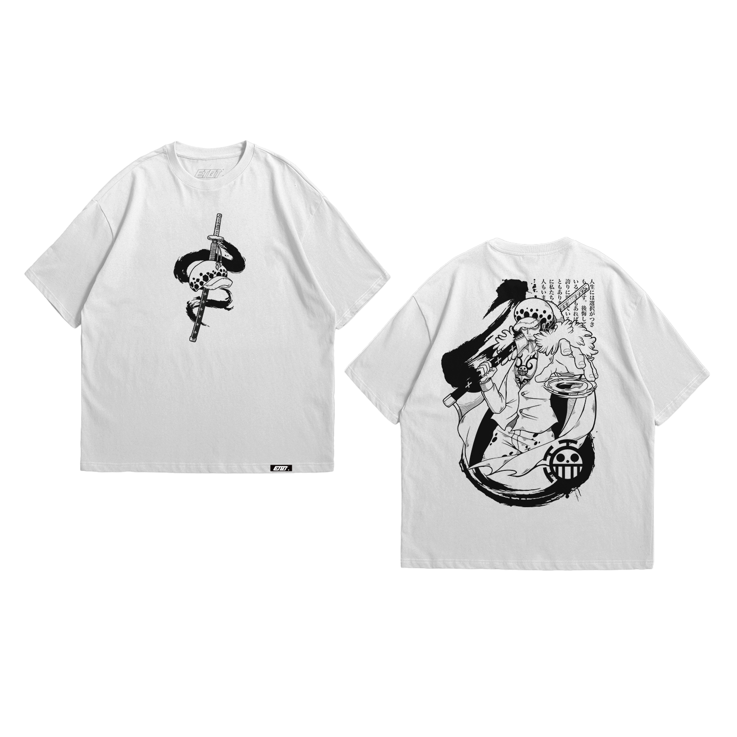 Anime Shirt - One Piece - Trafalgar D. Law - Line Art