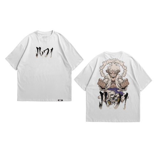 Anime Shirt - One Piece - Luffy Gear 5th - Sun God Nika v8