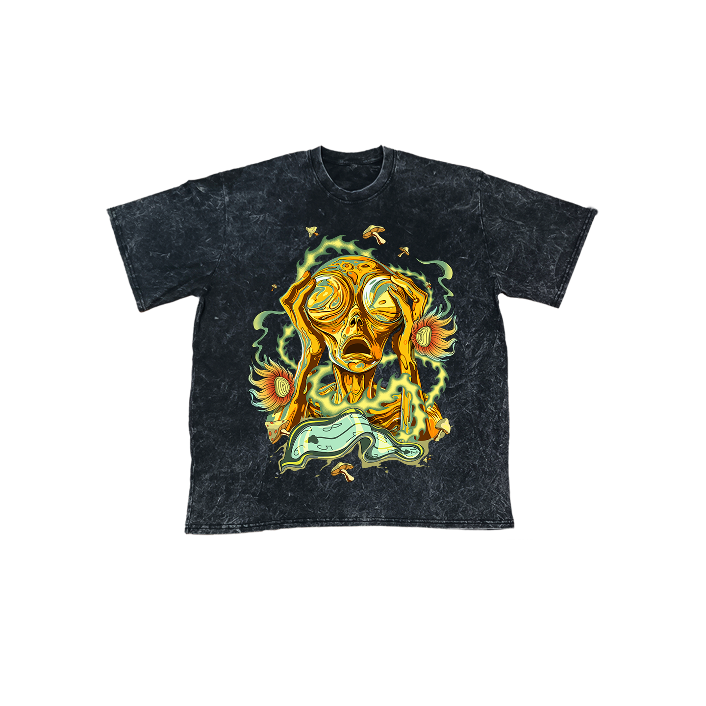 [New Released] Acid Washed Shirt - Oversized - Alien Shirt - Melting Reality