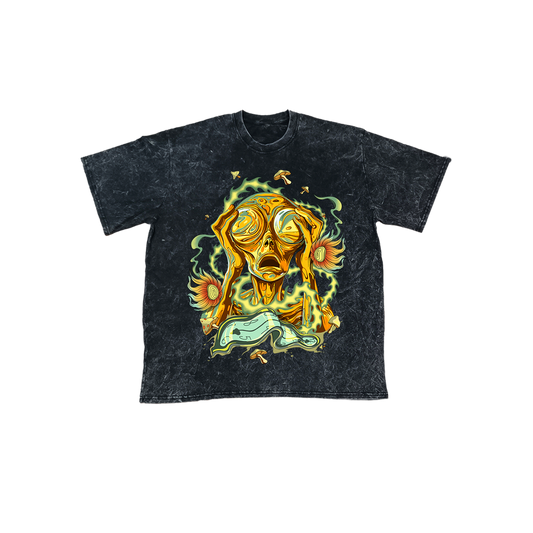 [New Released] Acid Washed Shirt - Oversized - Alien Shirt - Melting Reality