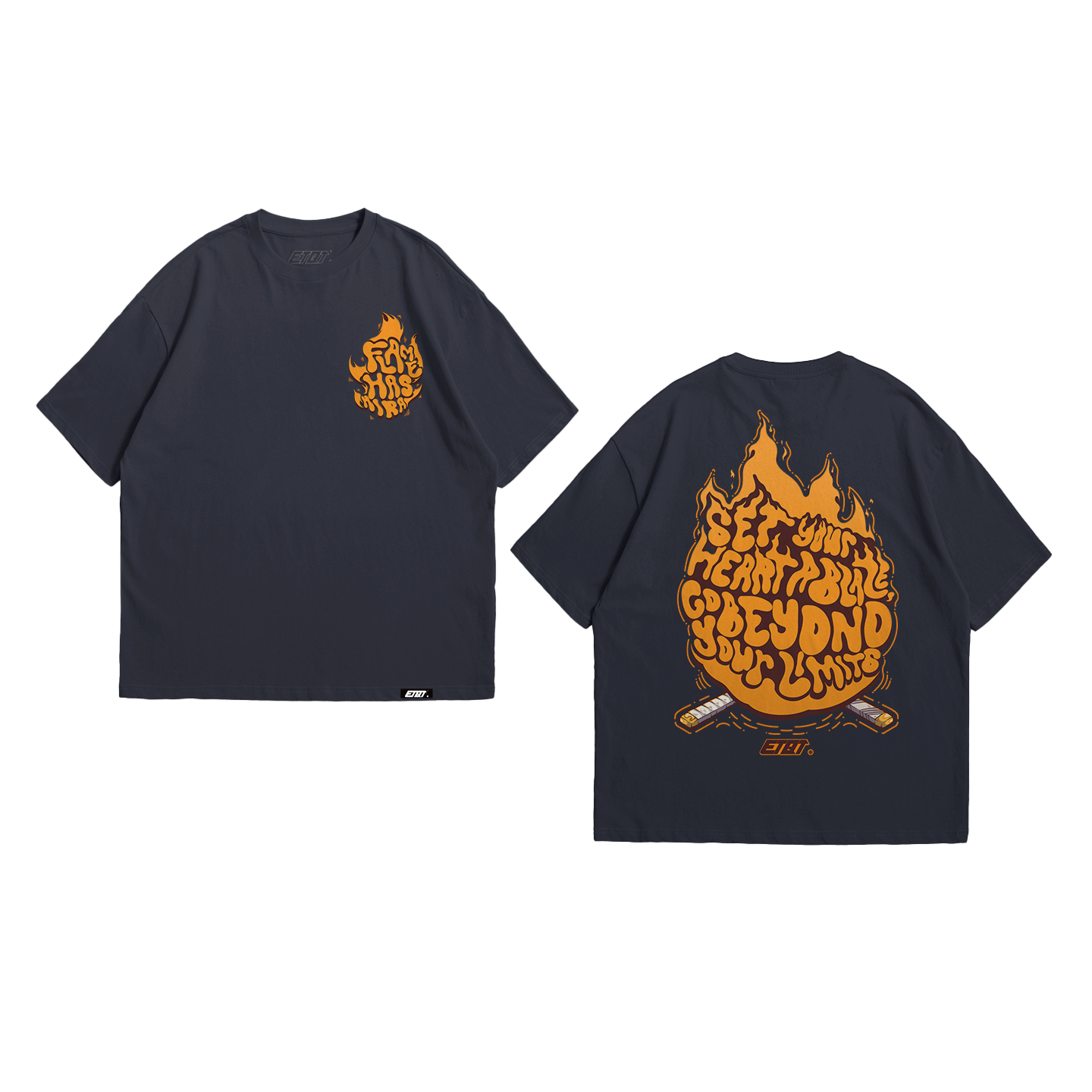 T-Shirt - Demon Slayer - Flame Hashira - Rengoku - Typography Art