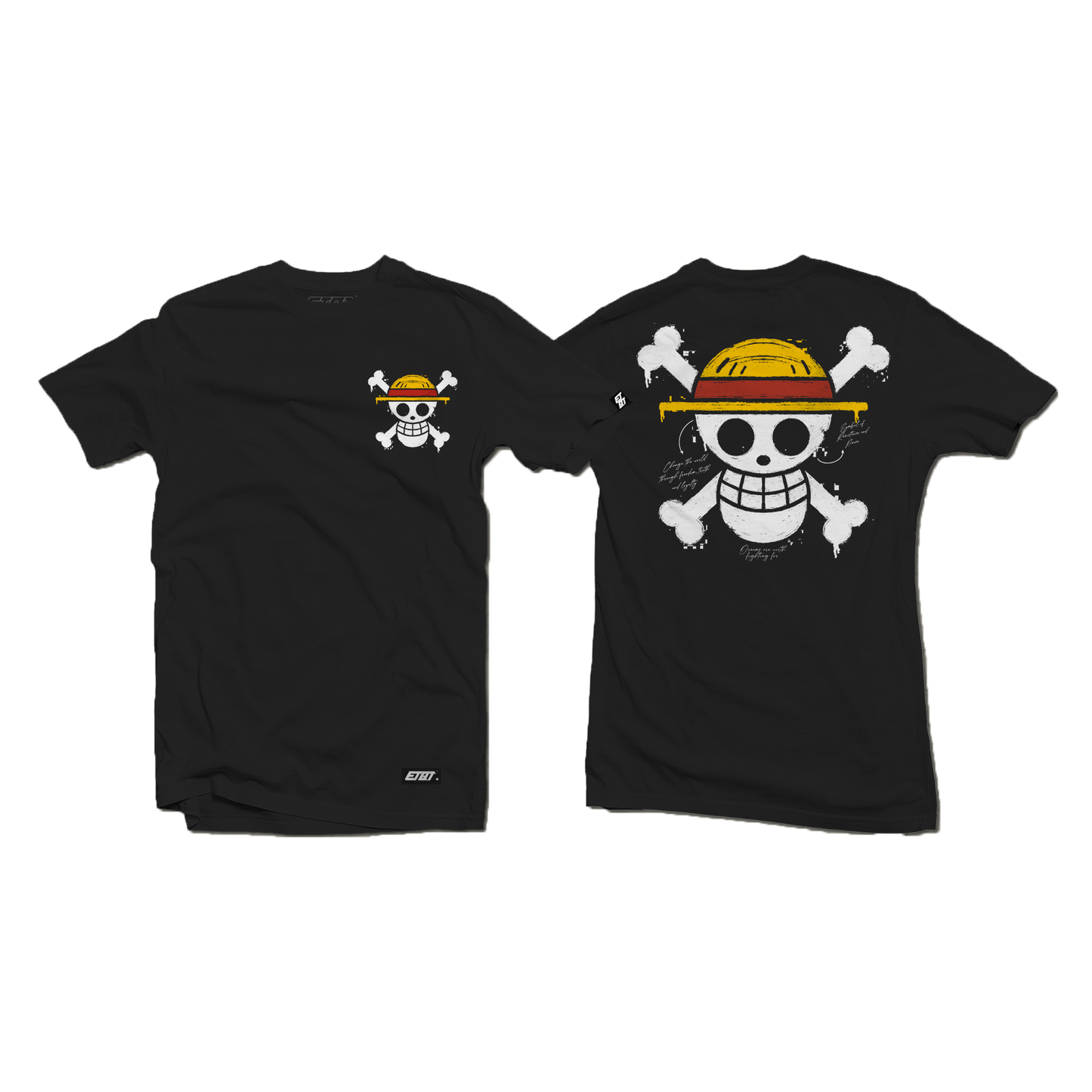 [New Released] Anime Shirt - One Piece - Jolly Roger - Strawhat Pirates v2
