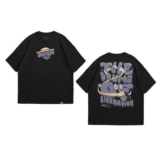 T-Shirt - One Piece - Luffy Gear 5th - Sun God Nika - Typography Art