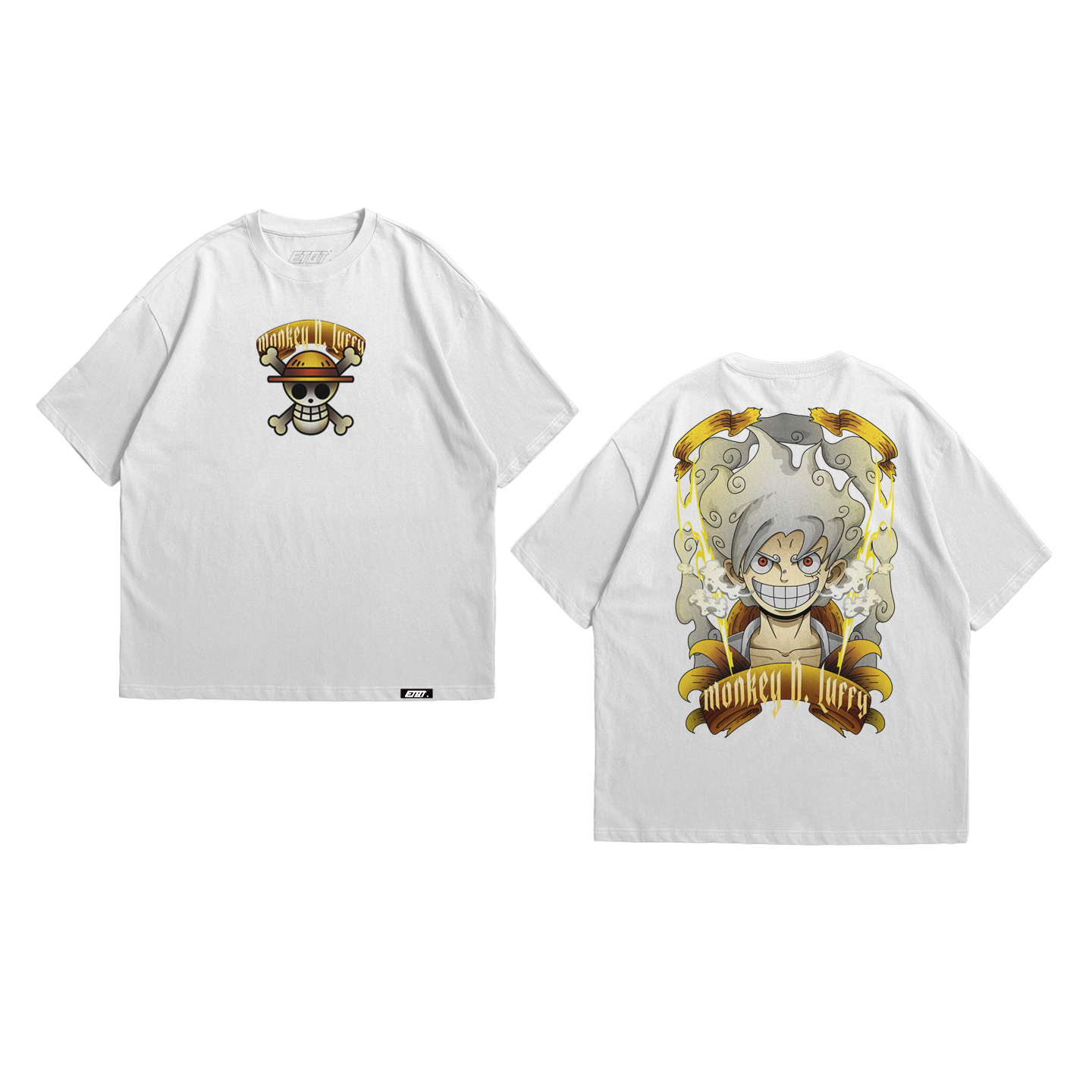 Anime Shirt - One Piece - Luffy Gear 5th - Sun God Nika v4