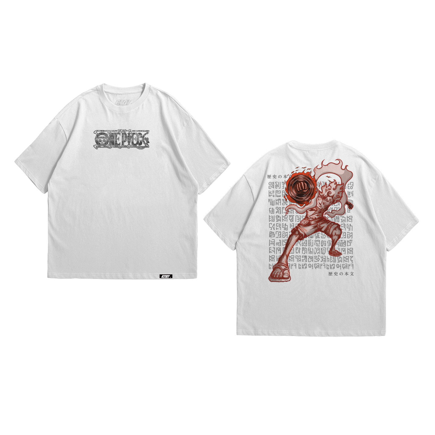 Anime Shirt - One Piece - Luffy Gear 5th - Sun God Nika v5