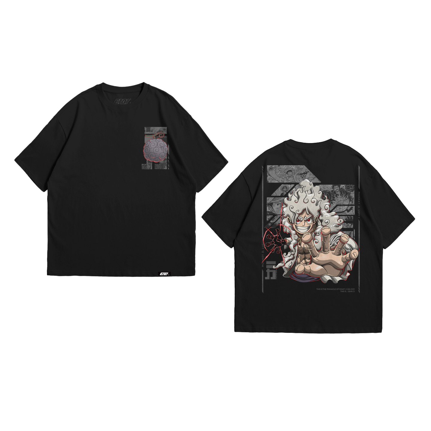 Anime Shirt - One Piece - Luffy Gear 5th - Sun God Nika v6