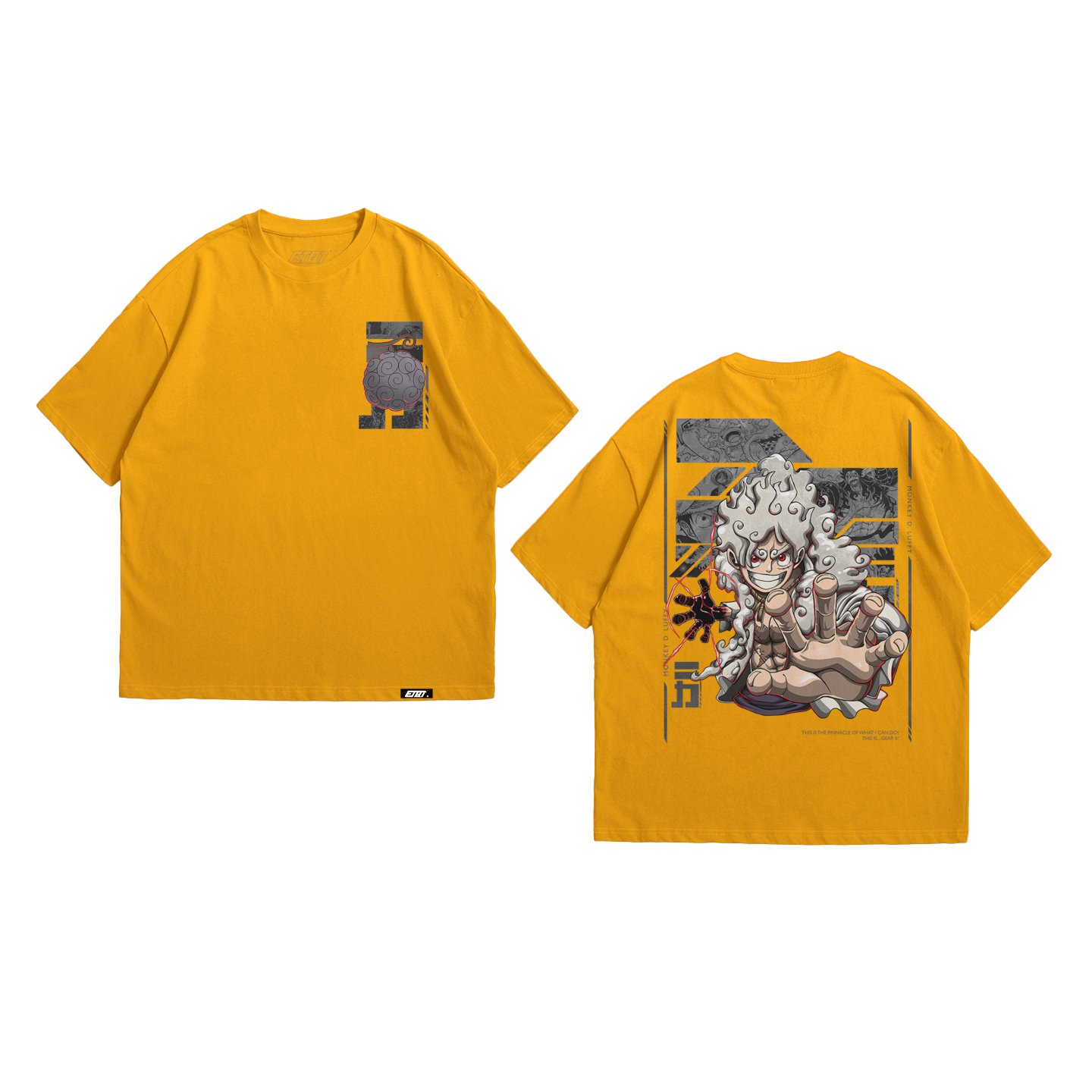 Anime Shirt - One Piece - Luffy Gear 5th - Sun God Nika v6