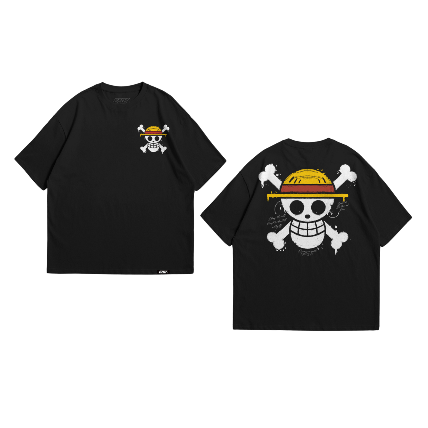 [New Released] Anime Shirt - One Piece - Jolly Roger - Strawhat Pirates v2