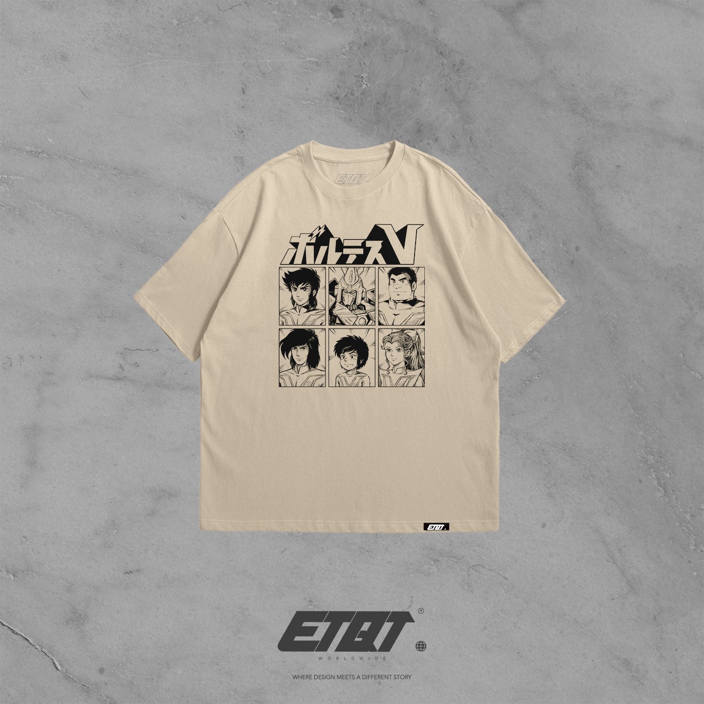 [New Released] Anime Shirt - Voltes V - Voltes V Retro Grid