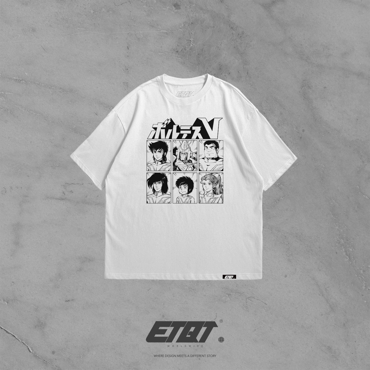 [New Released] Anime Shirt - Voltes V - Voltes V Retro Grid
