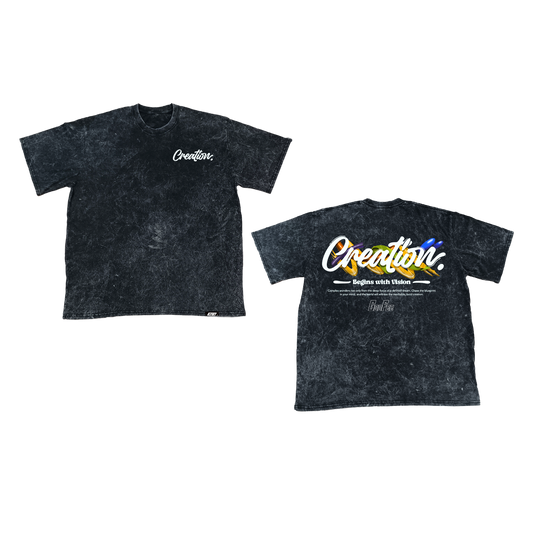 [New Released] Acid Washed Shirt - Oversized - Creation - Typography Art