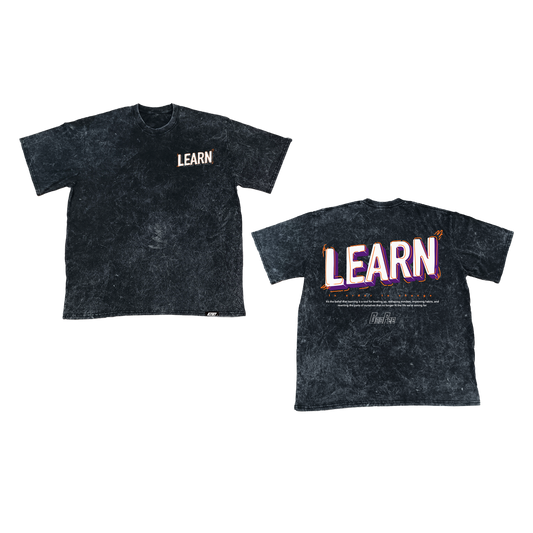 [New Released] Acid Washed Shirt - Oversized - Learn - Typography Art
